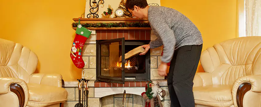 Rusted Metal Fireplace Restoration in Live Oak, California